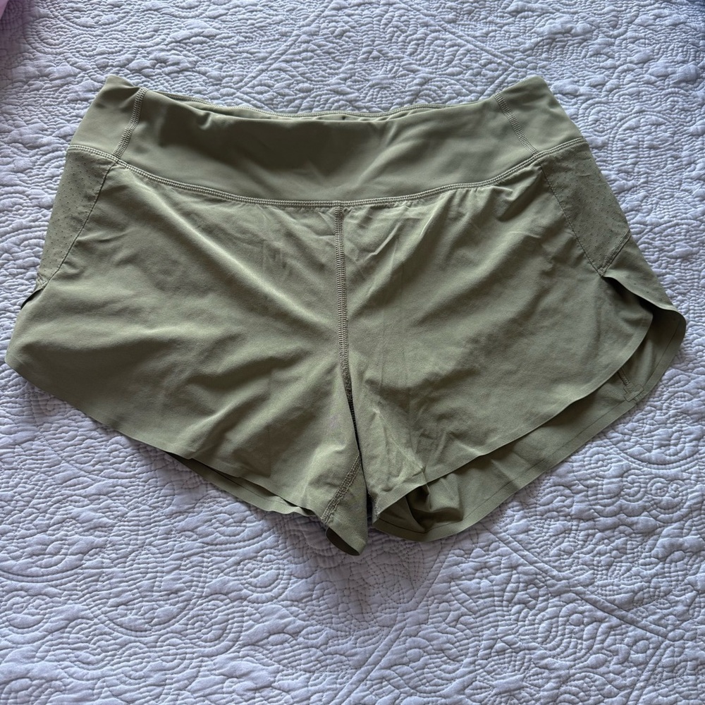 Athleta green running shorts